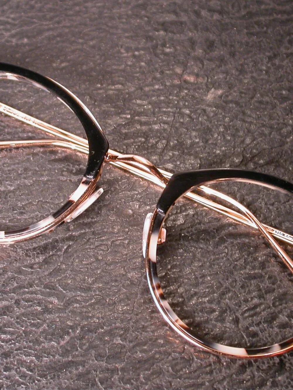 Warby Parker Faye Gold and Tortoise Black Eyeglasses Frames ITALY